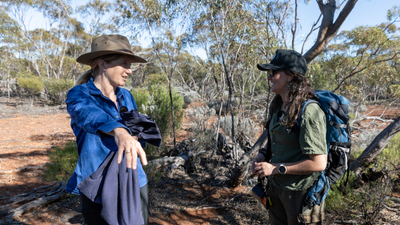 Dr Katherine Moseby with Tiahni Adamson.