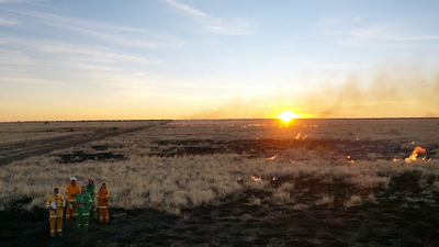 Cool burns late in the afternoon were self extinguishing in the cool night air.