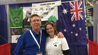 Paul and Liz at the American Birding Expo.