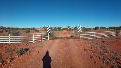 The gates to Bon Bon Station Reserve.