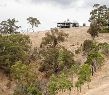 View of the Round House from the valley below.