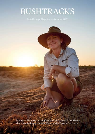 Ecologist Fiamma Riviera on the cover of Bushtracks Autumn 2026.