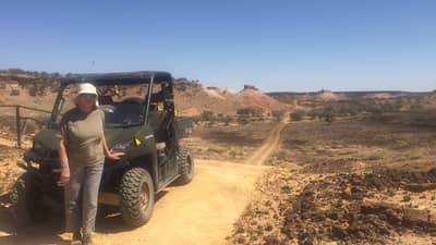 Sue Akers on Mayne Range Pullen Pullen boundary.
