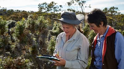 Libby Sandiford Botanist and Angela Sanders Ecologist