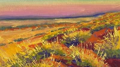 Landscape painting by Angela Woltmann.