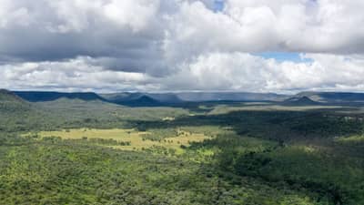 Drone aerial photo of Carnarvon Reserve.