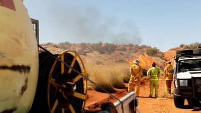 Controlled burn at Pilungah Reserve.