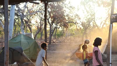 At Waanyi Garawa’s annual Culture Camp Aunty Nancy passes, on language and with it, the knowledge to care for Country.