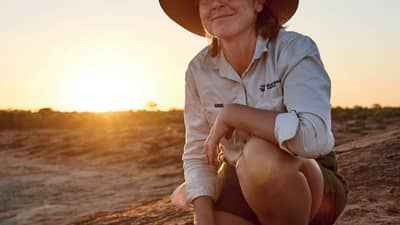 Ecologist Fiamma Riviera on the cover of Bushtracks Autumn 2026.