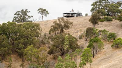 View of the Round House from the valley below.