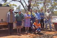 Don and Leah Bell and the Badimia Rangers at Ninghan Station.