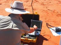 Downloading data from a weather station on Ethabuka.