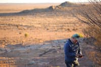 Graeme out collecting bat recordings.