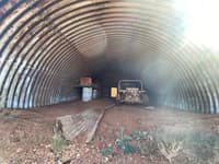 The inside of the homestead bomb shelter used as additional storage by the property's previous owners.