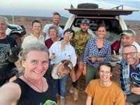 The fauna trapping team on Mt Ernest.