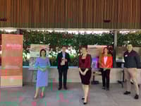 Leanne Enoch Queensland Minister for the Environment Rob Murphy Tammy Meers Judith Harrison and Darryl Lyons.