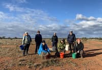 Our volunteer weeding army.