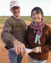 Volunteer duo Tony and Meredith Geyer at Boolcoomatta Reserve.