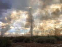 A willy willy during the fire.