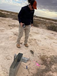Helene Aubault with a Native Long haired Rat.
