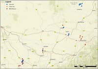 Map of locations where seeds were sourced.