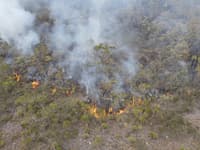 Paul Hales mapping the burn.