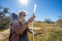 Ecologist Dr Renee Rossini takes water samples at Edgbaston Reserve.