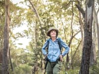 Annette Dean, at home in the Tasmanian bush. Photo Annette Ruzicka.