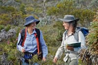 Libby Sandiford and Angela Sanders during a botany survey.