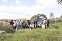 The planters celebrate a job well done. By Bee Stephens