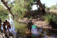 Catching Redclaw Crayfish at the Robinson River, Garawa Country, Northern Territory. Photo Will Sacre