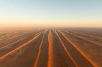 Sand dune swales at sunset on Ethabuka Reserve.