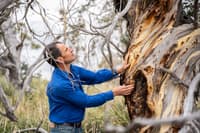 BHA ecologist Matt Appleby on Valerie Le Maitre's property in the Tasmanian Midlands.