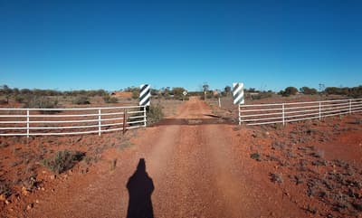 The gates to Bon Bon Station Reserve.