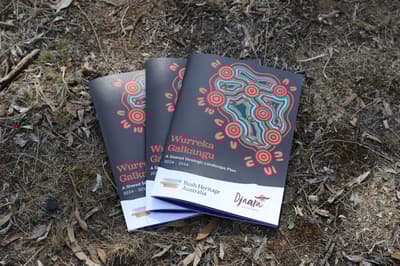 Three copies of the printed document: Wurreka Galkangu Plan.