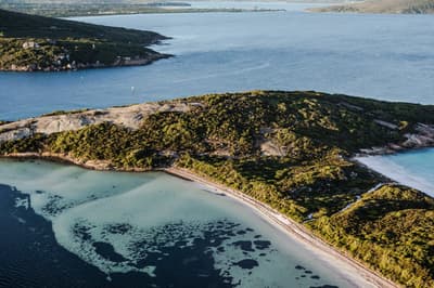 Aerial view of Albany’s coastline.
