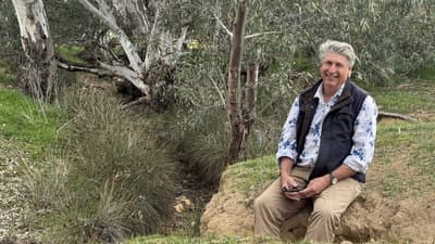 Volunteer and former Bush Heritage staff member, Ben Carr on his property near Castlemaine.