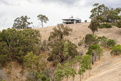 View of the Round House from the valley below.