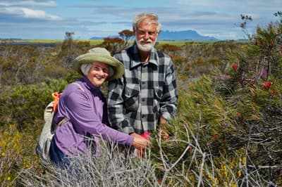 Bill and Jane Thomson, owners of Yarraweyah Falls.