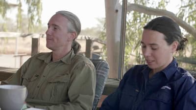 Staff at Ethabuka Reserve - Kyle Barton and Helene Aubault.