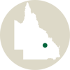 Map showing location of Carnarvon Reserve in central Queensland.