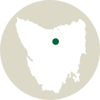 Map showing location of Liffey Valley Reserves in Tasmania.