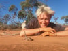 Intern Verity Carscadden observes a Thorny Devil.