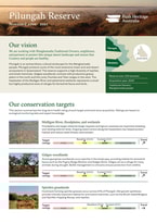 Cover of ecological scorecard for Pilungah Reserve.