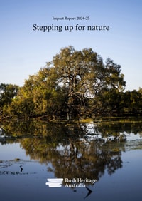 Cover of the 2024-25 Bush Heritage Australia Impact Report
