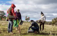 Masks and social distancing on our Nardoo Hills Reserve.