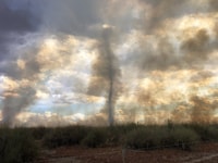 A willy willy during the fire.