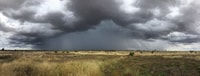 Spectacular storm clouds forced us to shorten the survey.
