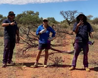 Malgana Rangers Alex Dodd Marika Oakley and Richard Cross.