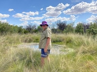 Dean Gilligan at home among the springs.